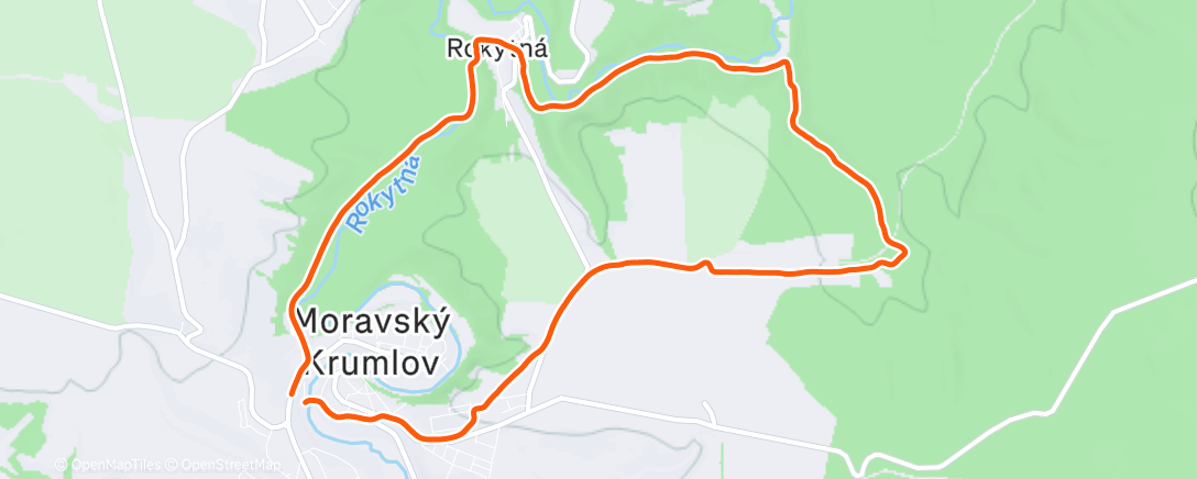 Map of the activity, Afternoon Trail Run