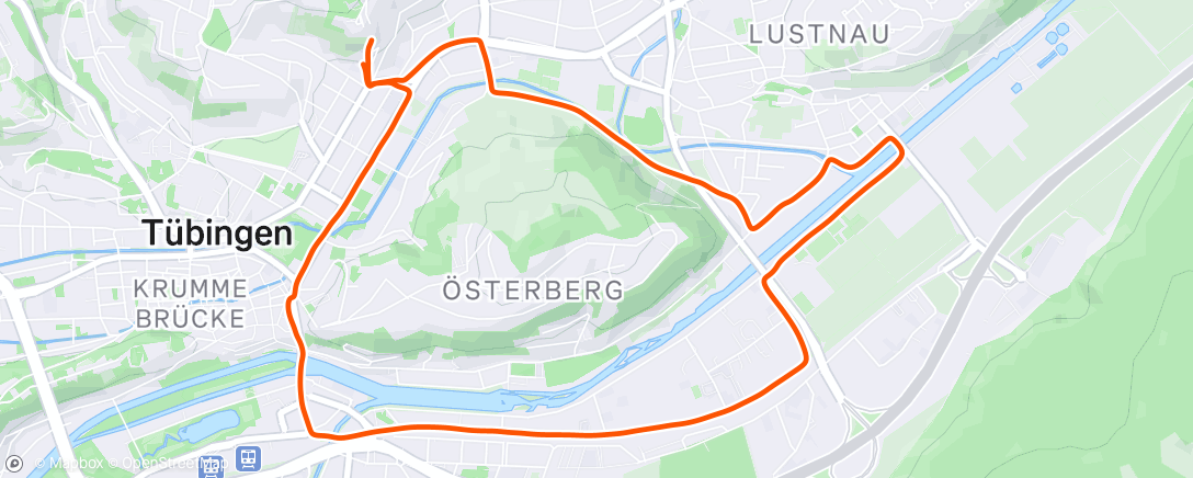 Map of the activity, Evening Run