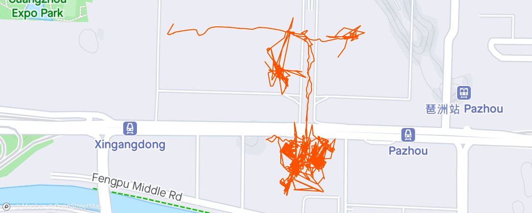 Map of the activity, More walking
