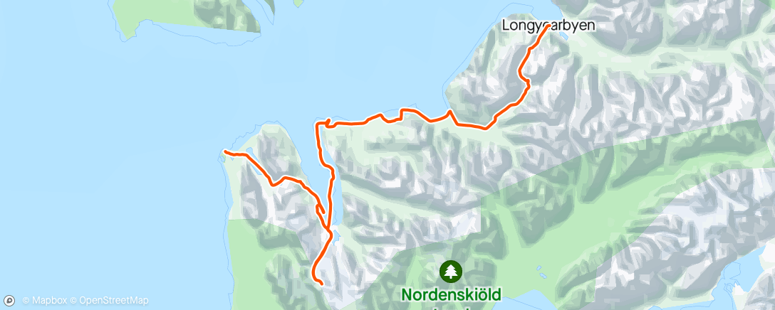 Map of the activity, Isfjord Radio - Longyearbyen