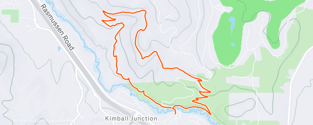 Map of the activity, Lunch Trail Run