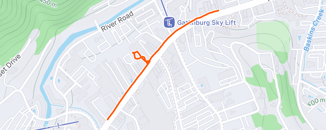 Map of the activity, Afternoon Walk