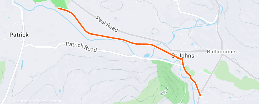 Map of the activity, Morning Run