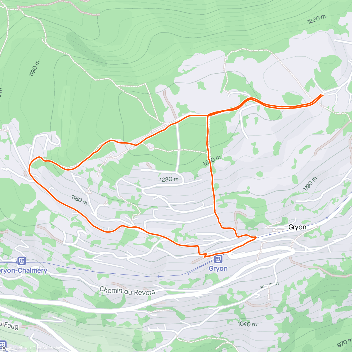 Map of the activity, Run with Ben