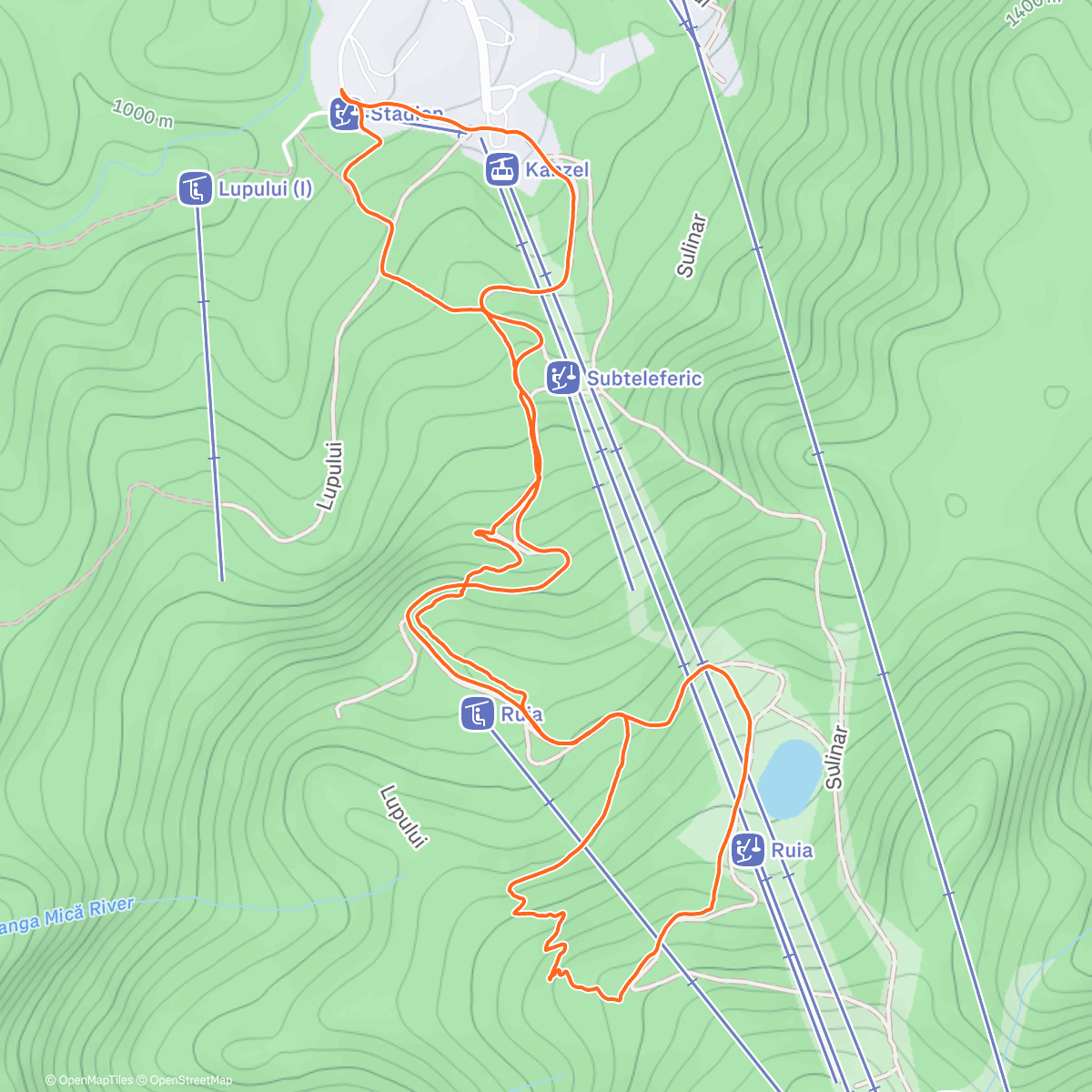 Map of the activity, Cab Postăvaru