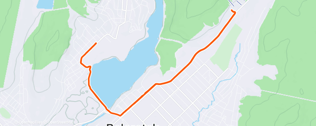 Map of the activity, Дневной забег