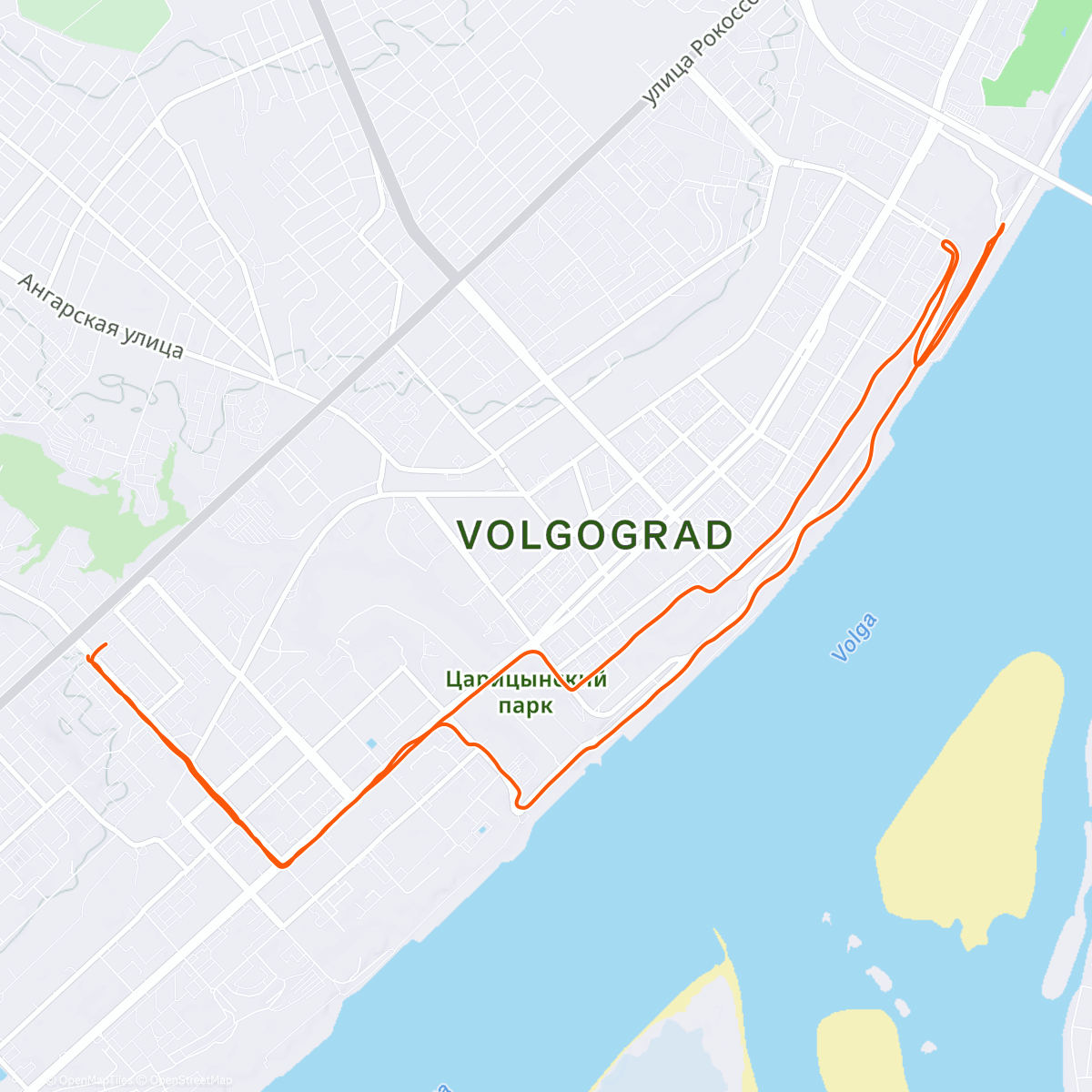 Map of the activity, Morning Run