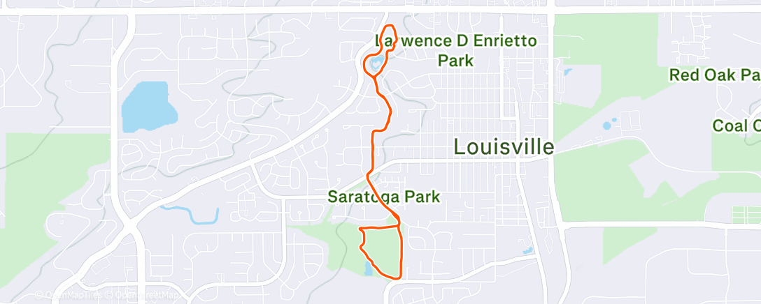 Mapa de la actividad, Afternoon Run