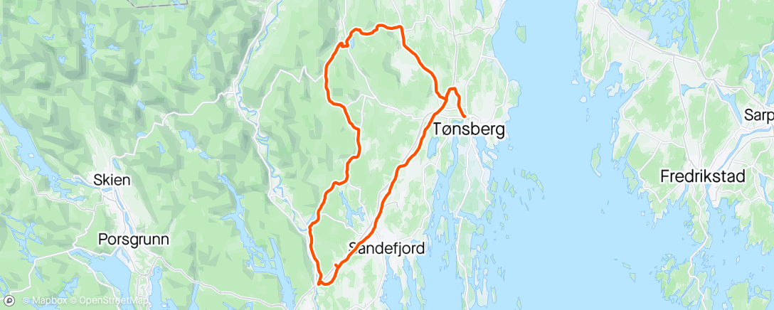 Map of the activity, Søndagstur med Re sk