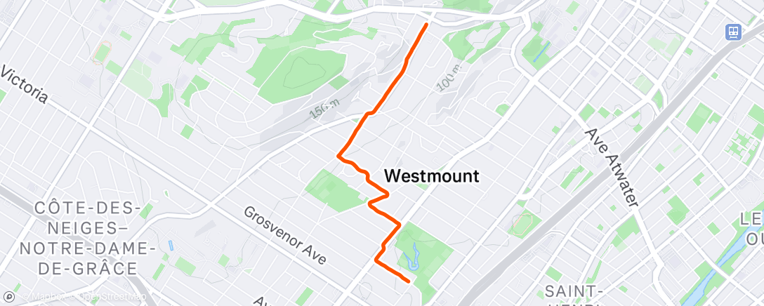 Map of the activity, Morning Run
