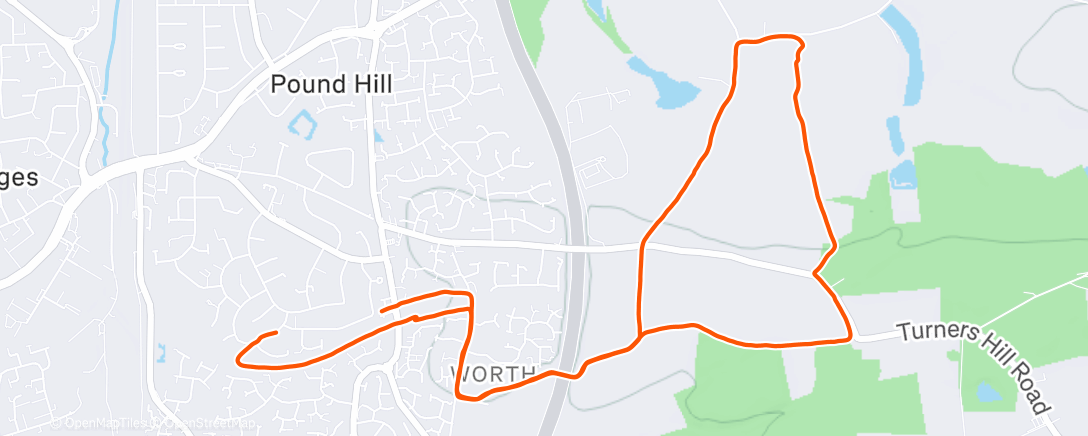 Map of the activity, Morning Run