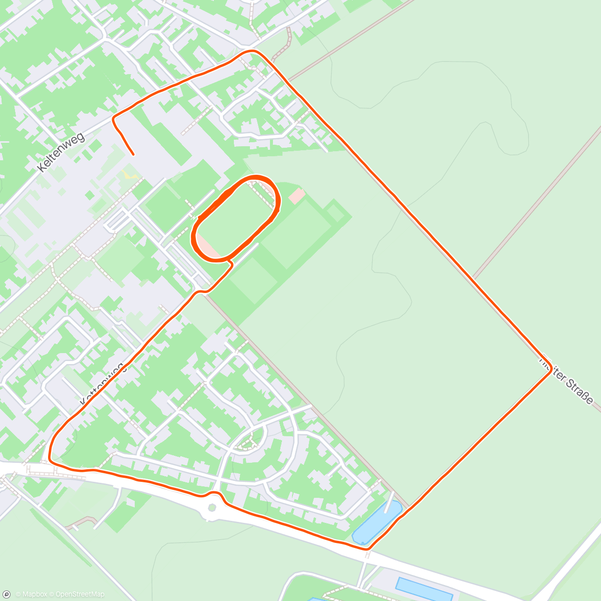 Map of the activity, Running Academy by Laufcampus