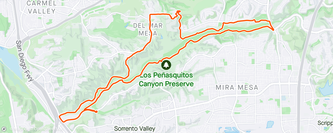 Map of the activity, Sorrento Valley MTB
