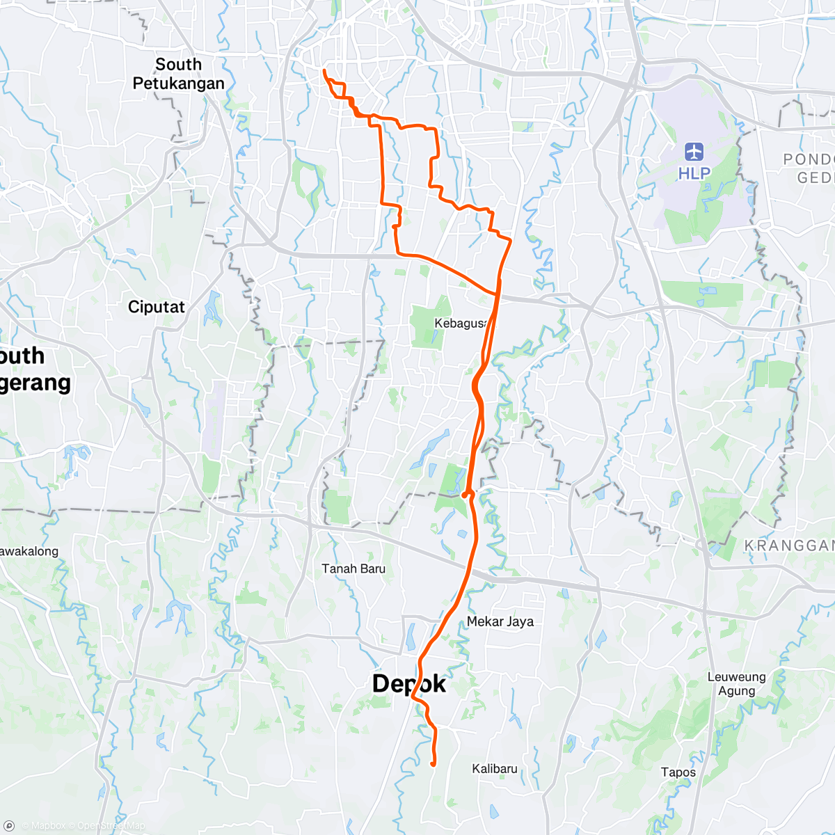 Map of the activity, Afternoon Ride