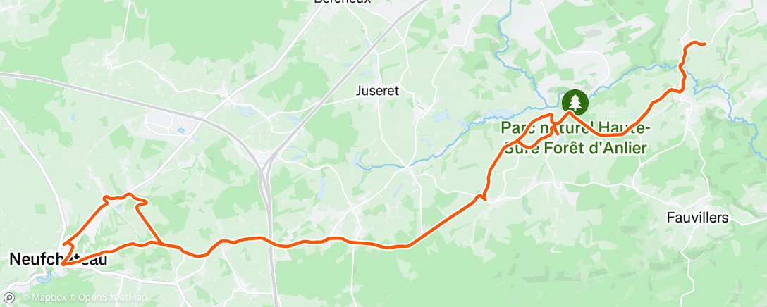 Map of the activity, Sortie vtt dans l'après-midi