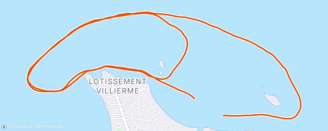 Map of the activity, Kayak dans l'après-midi