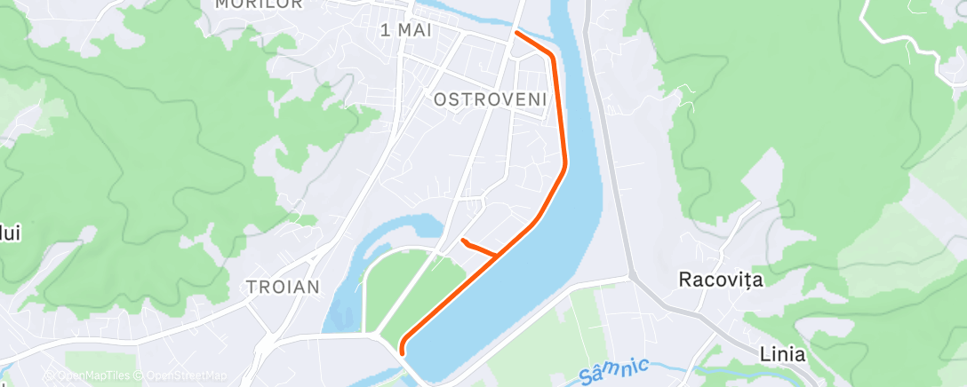 Карта физической активности (Lunch Trail Run)