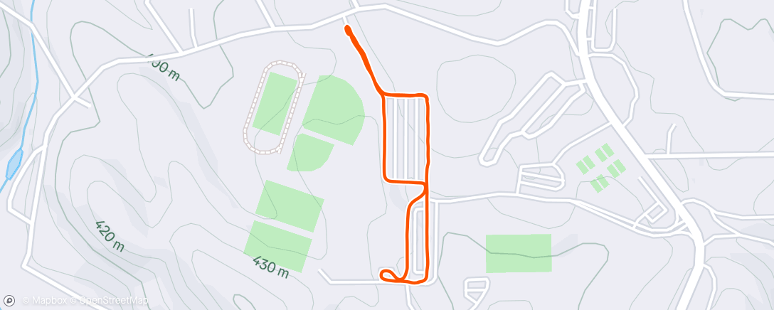 Map of the activity, Afternoon Run