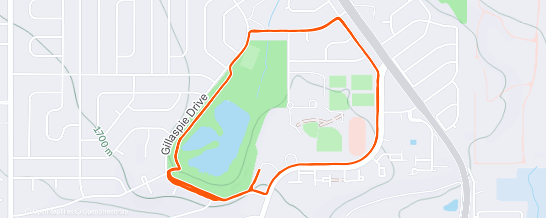 Map of the activity, Evening Run