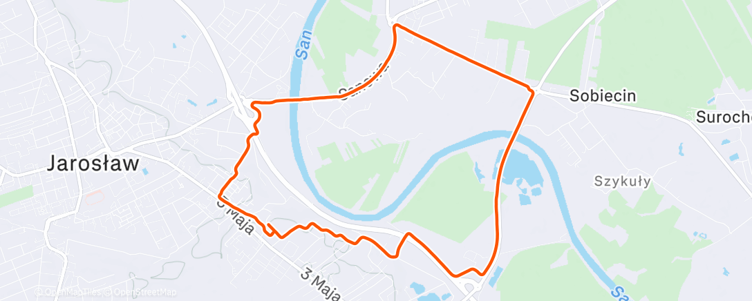 Map of the activity, Morning Run