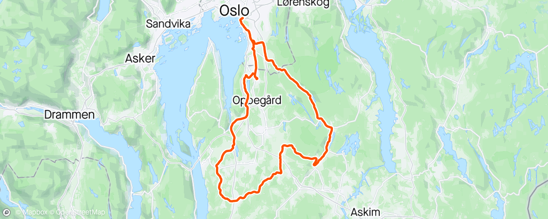 Map of the activity, Søndagstur med KSK