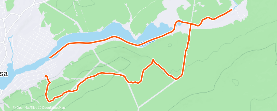 Map of the activity, Lunch Nordic Ski