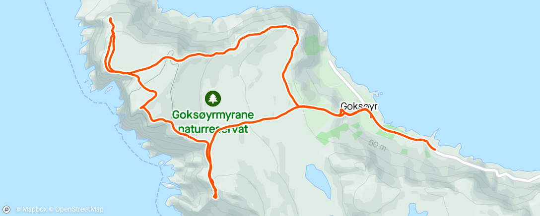 Map of the activity, Rundtur på Runde