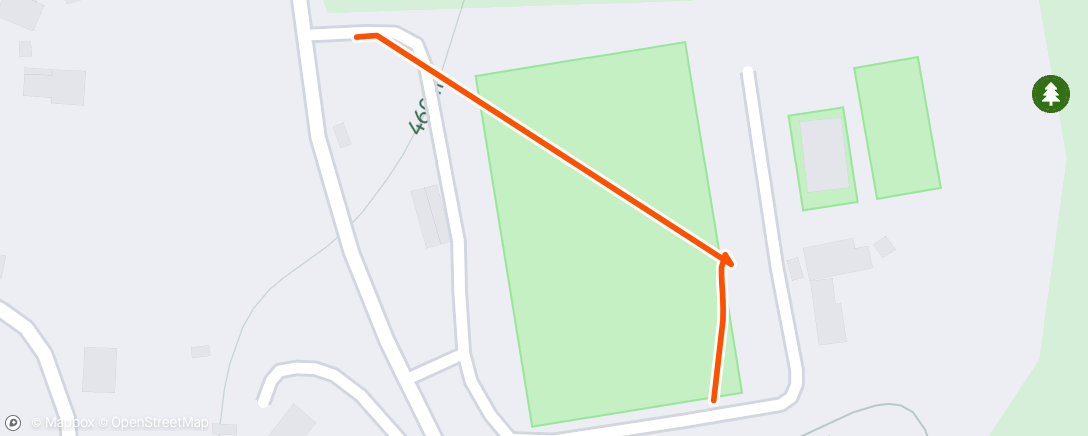 Map of the activity, Evening Run