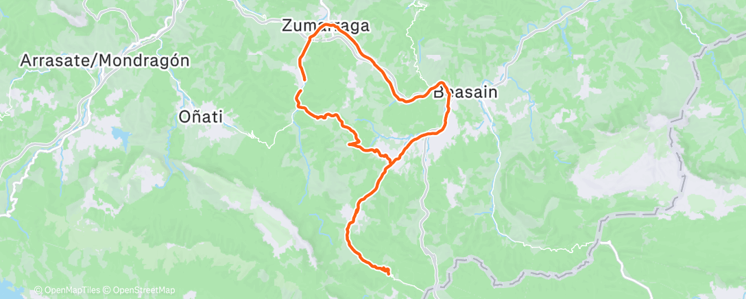 Map of the activity, Bicicleta por la mañana