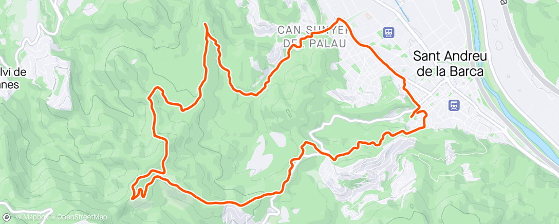Mapa de la actividad, Morning Trail Run