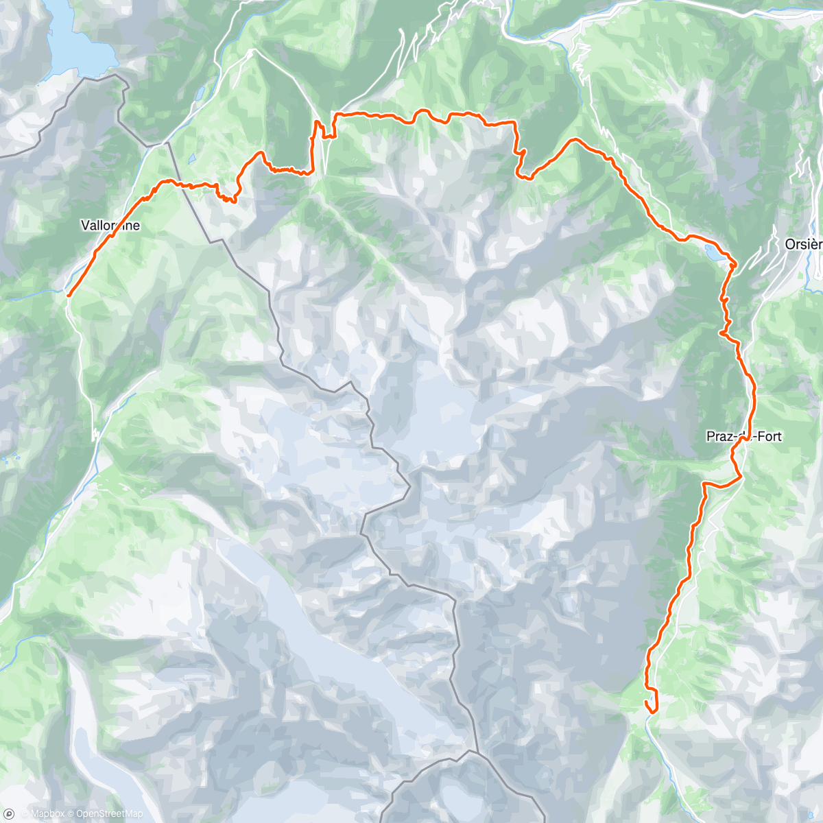 Map of the activity, TMB Day 4