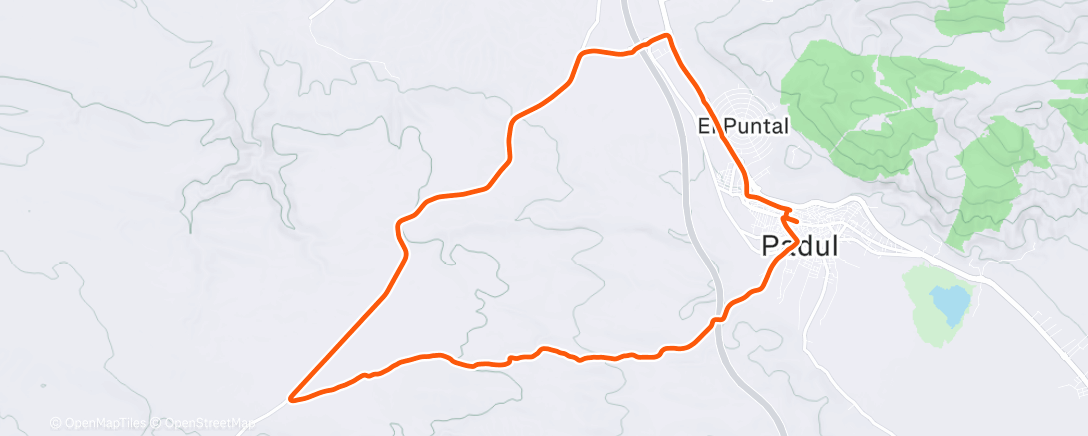 Map of the activity, Bicicleta de montaña matutina