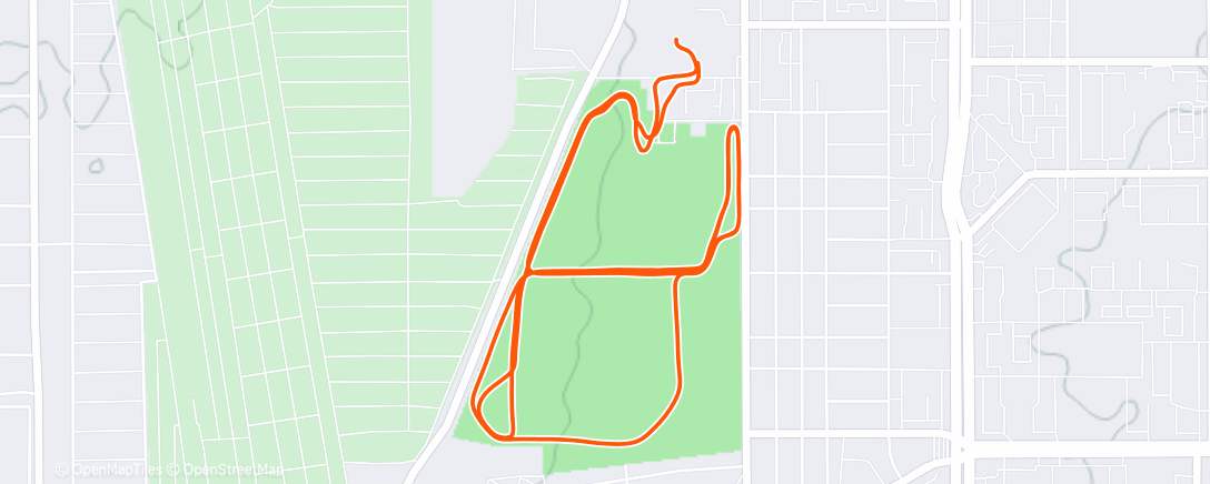 Map of the activity, Дневной забег