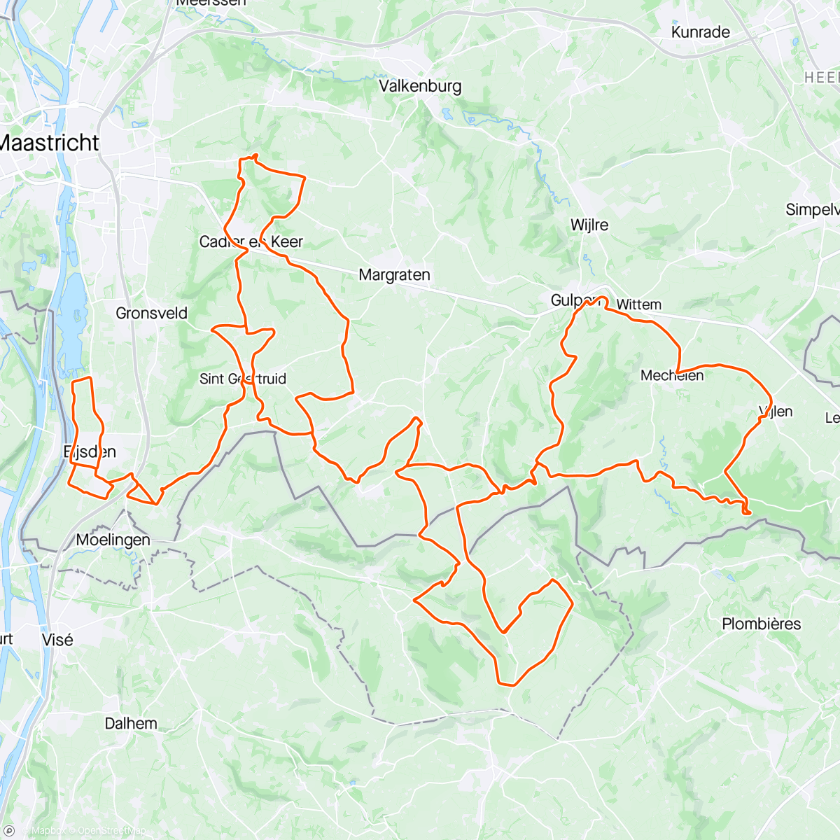 Map of the activity, 🥇 and 🥉 Volta Limburg