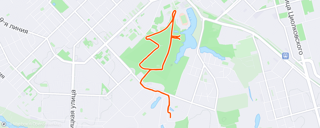 Map of the activity, Утренний забег