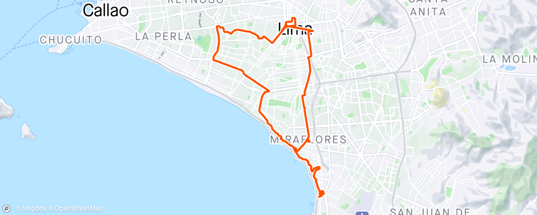 Map of the activity, Tour de Lima