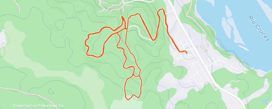 Map of the activity, Carrera de montaña nocturna