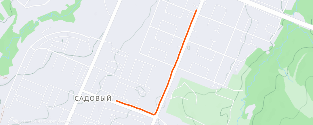 Map of the activity, Дневной забег