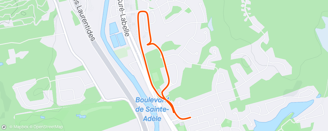 Mapa de la actividad (Course à pied en soirée)