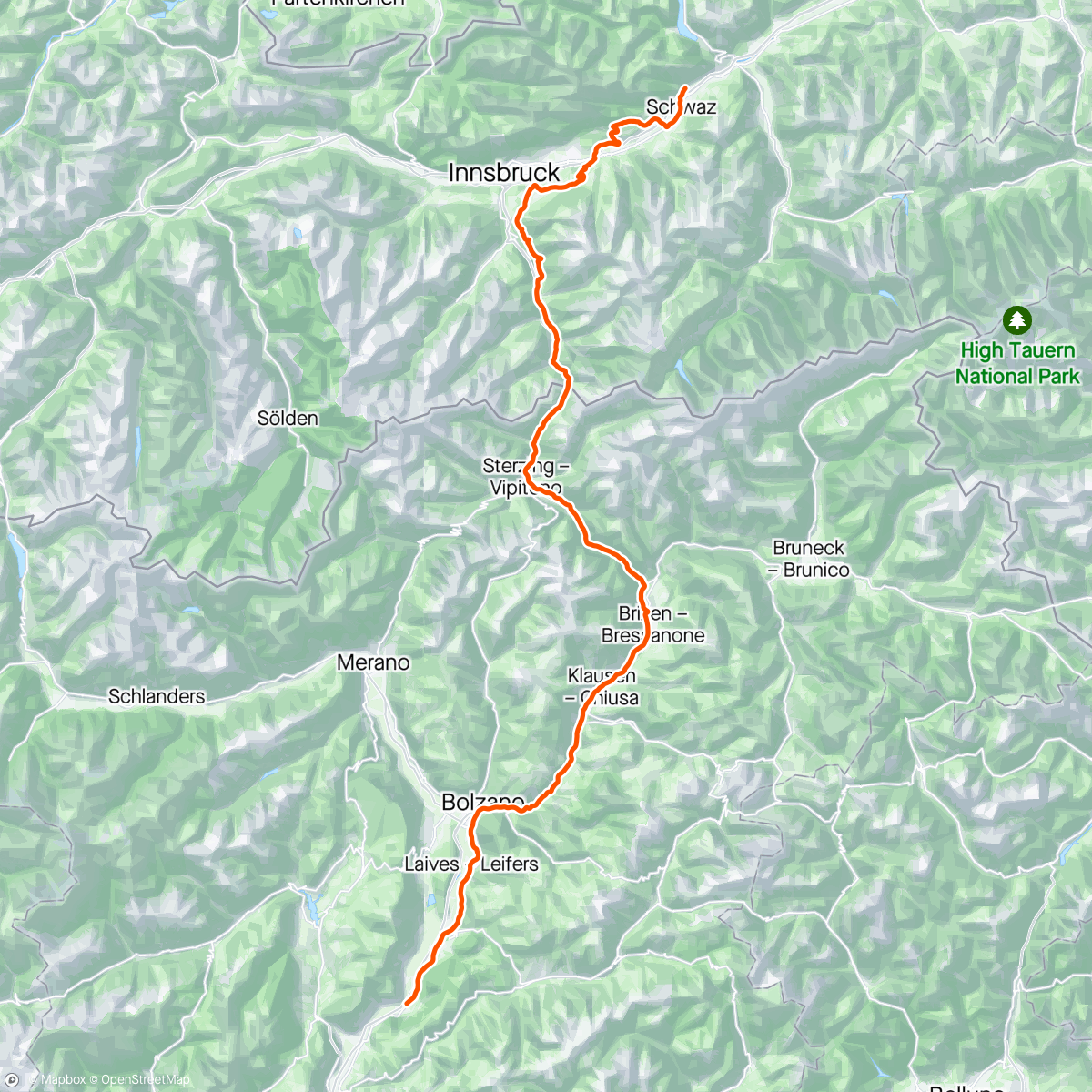 Map of the activity, 2024 Tour of the Alps S-2