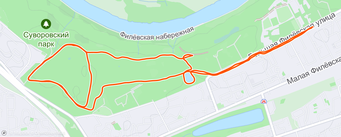 Map of the activity, Утренний забег