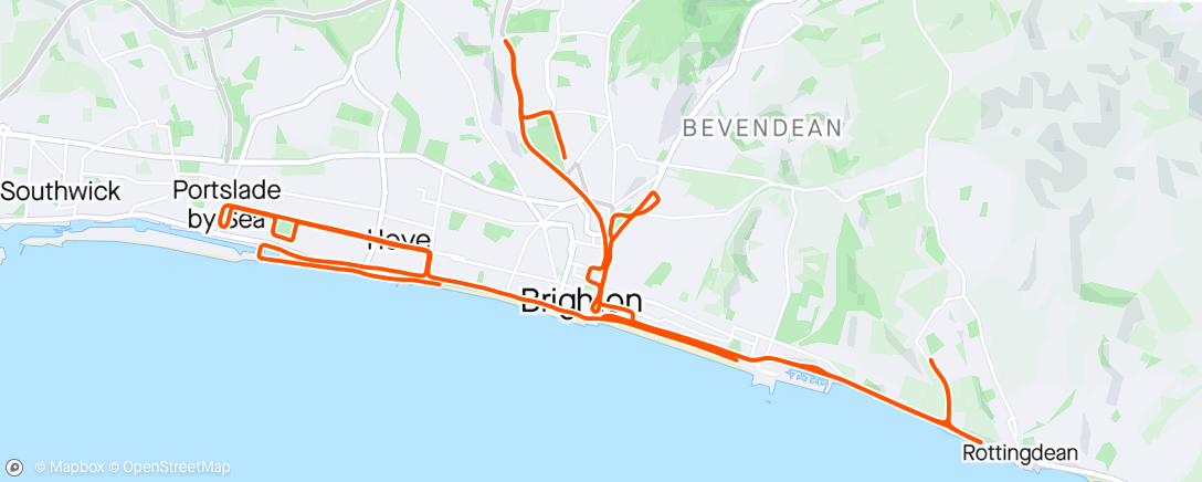 Map of the activity, Brighton Marathon 2024☀️