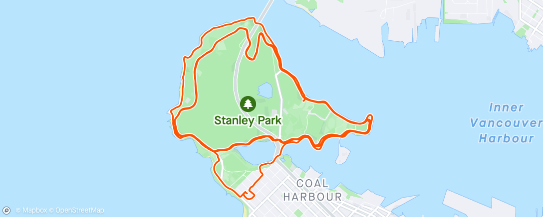 アクティビティ「Stanley Park - shake out ride 😎」の地図