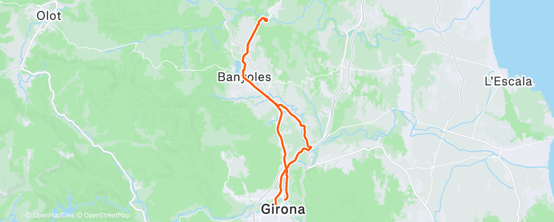 Map of the activity, Morning Ride