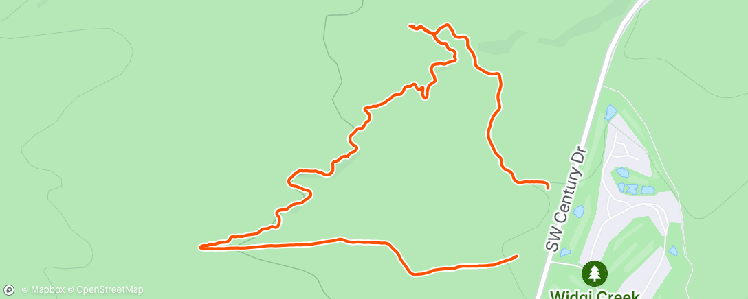 Map of the activity, Afternoon Run