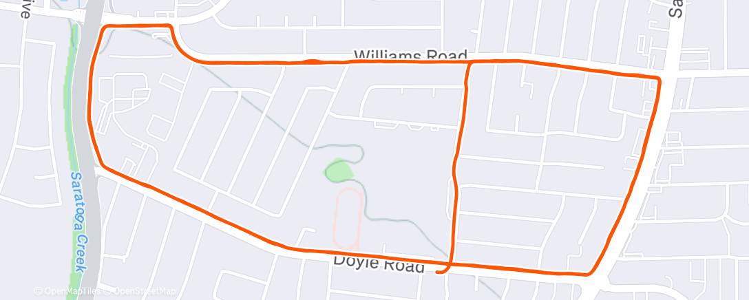 Map of the activity, Lunch Run