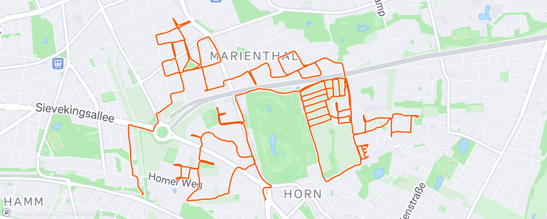 Map of the activity, Abendlauf