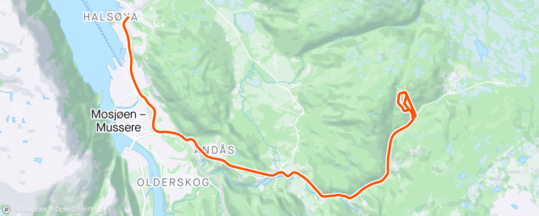 Mapa da atividade, Evening Alpine Ski
