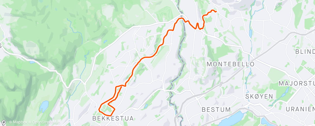Mapa da atividade, Vognjogg med godfølelsen aka runners high🤩🤝✨