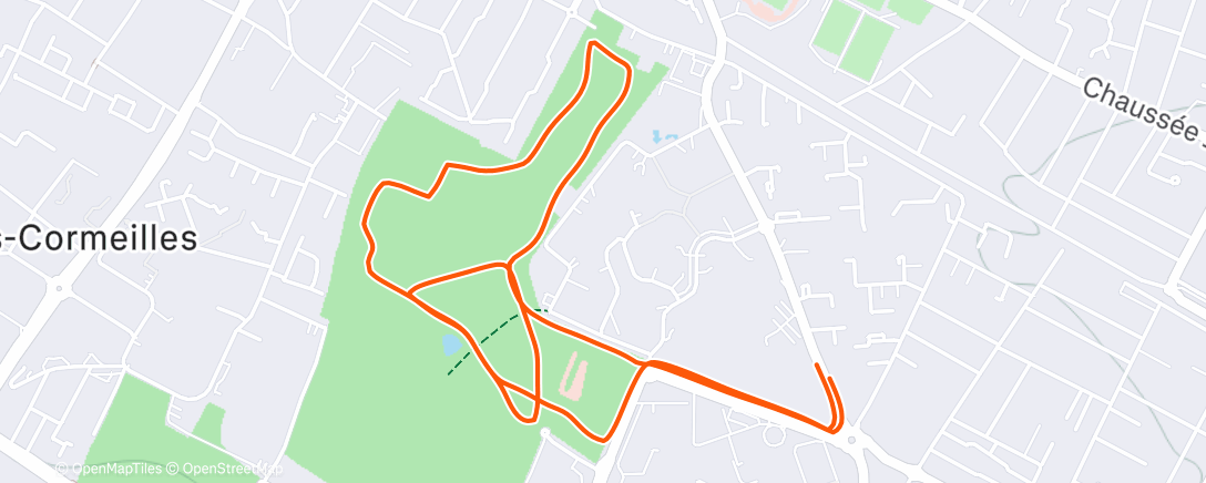 Mapa de la actividad (Premier run de l’année avec Zayidu)